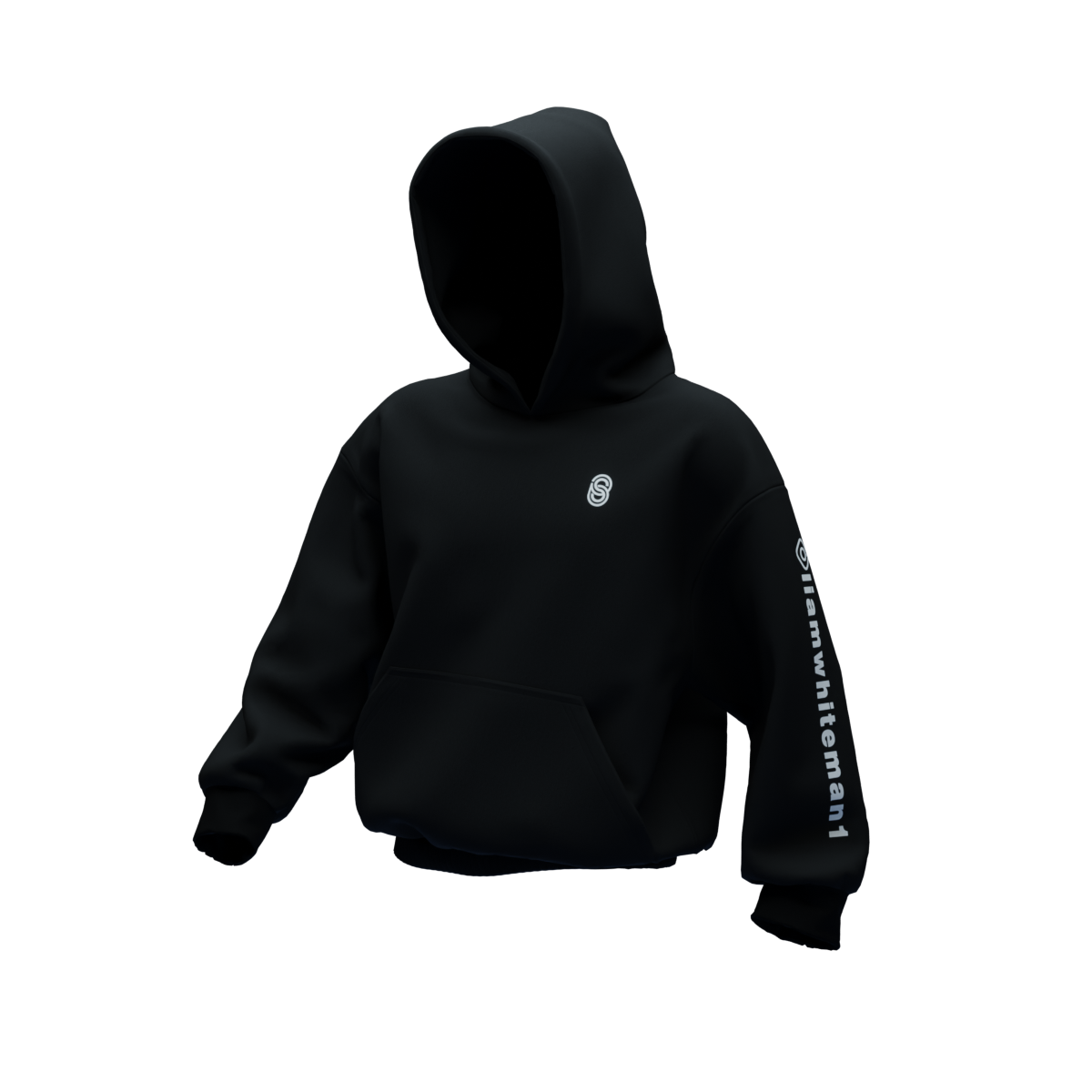 TEAM RIDER HOODIE-BLACK/WHITE