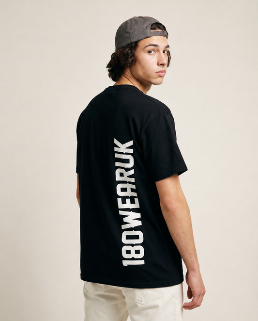 180WEARUK T-SHIRT-BLACK/WHITE