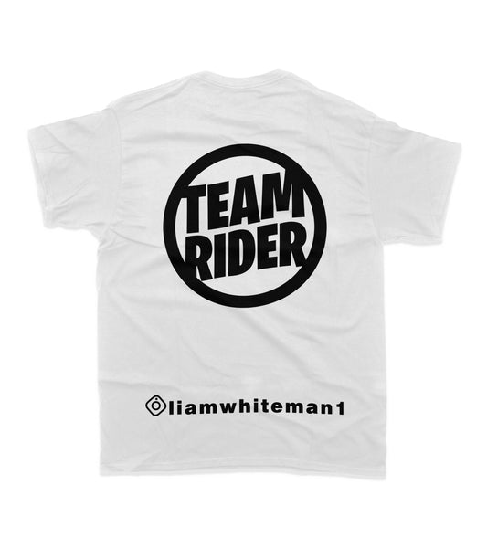 TEAM RIDER T-SHIRT - BLACK/WHITE