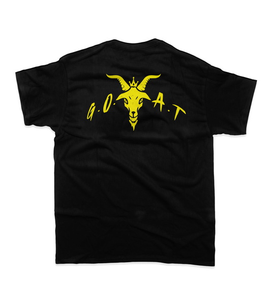 THE GOAT T-SHIRT - WHITE/YELLOW
