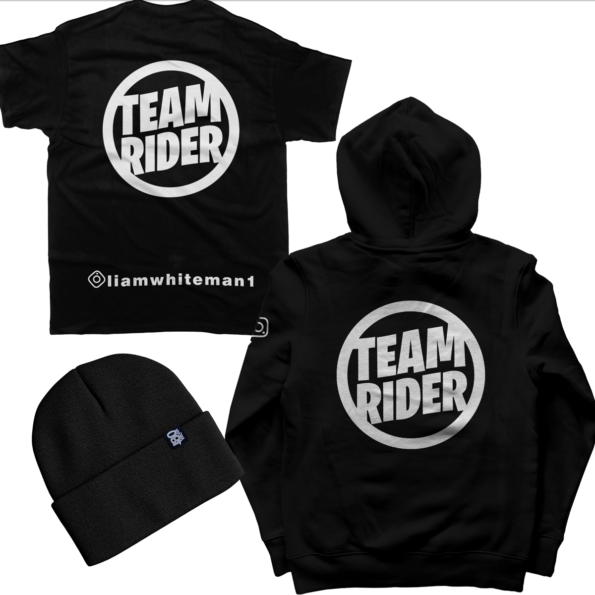 Team Rider Bundle – Hoodie + Tee + FREE Winter Beanie