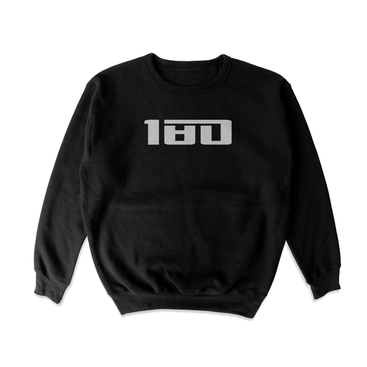 180 BLACK SWEATER - BLACK/WHITE