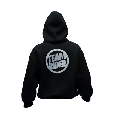 TEAM RIDER HOODIE-BLACK/WHITE