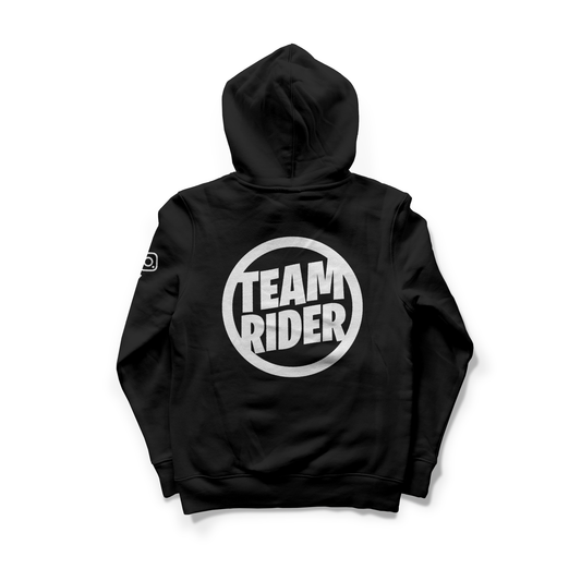 TEAM RIDER HOODIE-BLACK/WHITE