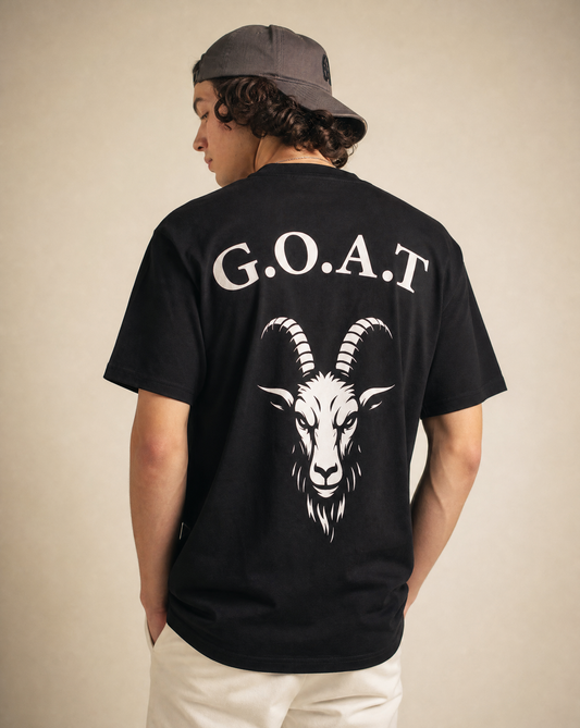 GREATEST OF ALL TIME T-SHIRT-BLACK/WHITE