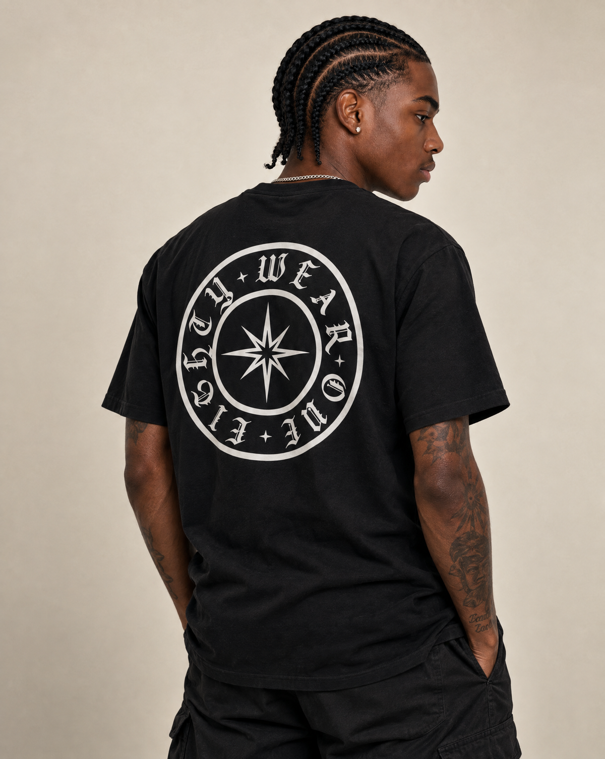 WEAR ONE EIGHTY T-SHIRT - BLACK/WHITE