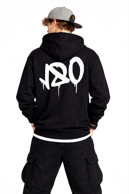 180 DRIP HOODIE - WHITE/PURPLE