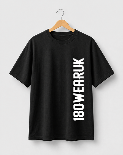 180WEARUK  T-SHIRT-BLACK/WHITE