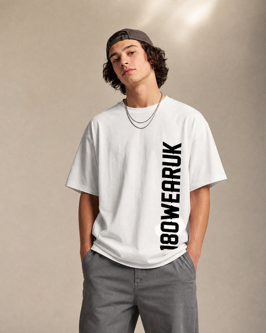 180WEARUK  T-SHIRT-BLACK/WHITE