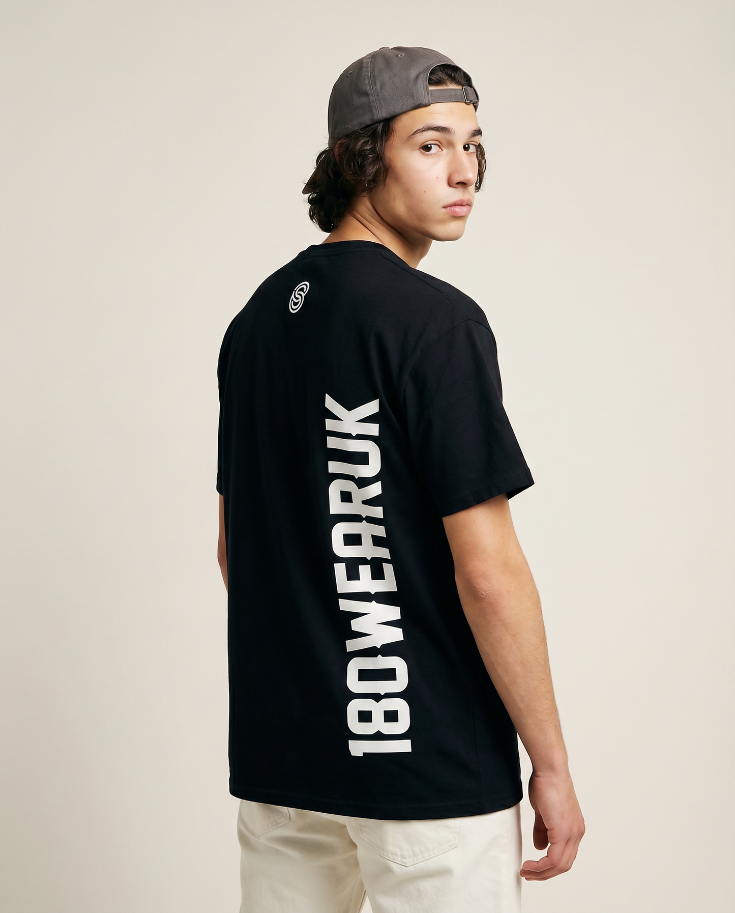 180WEARUK  T-SHIRT-BLACK/WHITE
