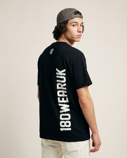 180WEARUK  T-SHIRT-BLACK/WHITE