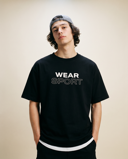 WEAR SPORT T-SHIRT - BLACK/WHITE