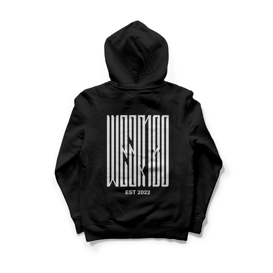 WEAR 180 HOODIE -BLACK/WHITE