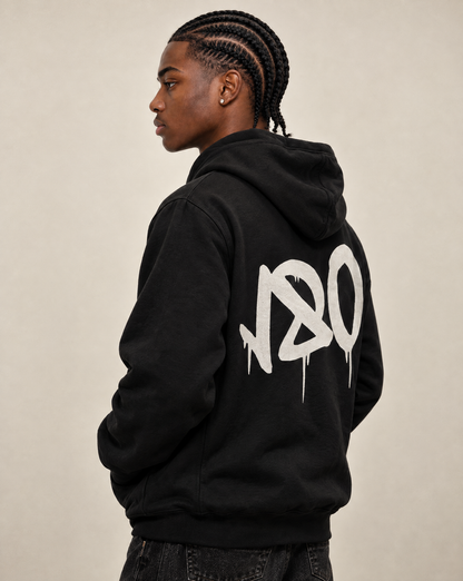 180 DRIP HOODIE - WHITE/PURPLE