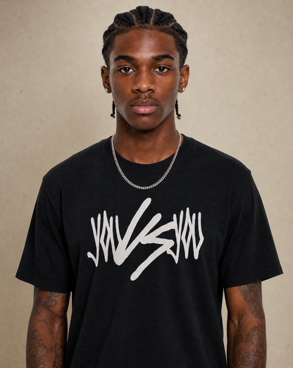 YOU VS YOU TAG T-SHIRT - BLACK