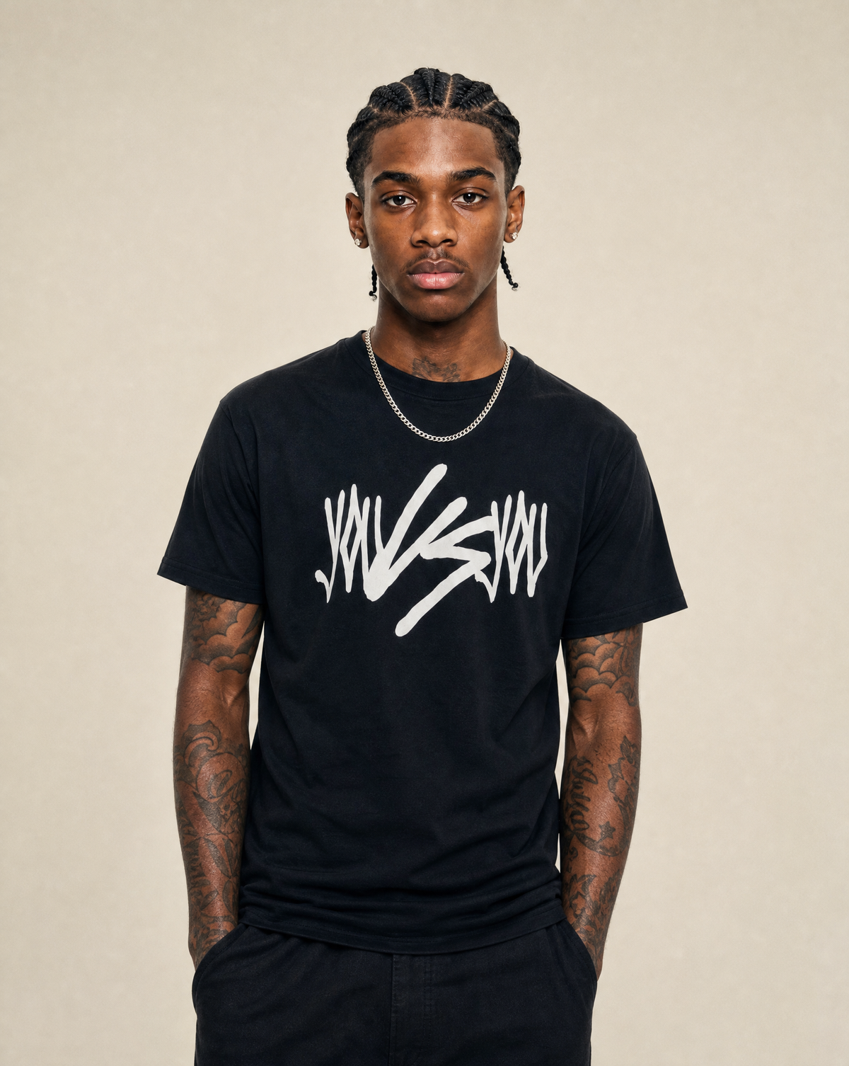 YOU VS YOU TAG T-SHIRT - BLACK