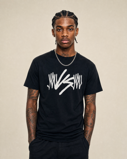 YOU VS YOU TAG T-SHIRT - BLACK