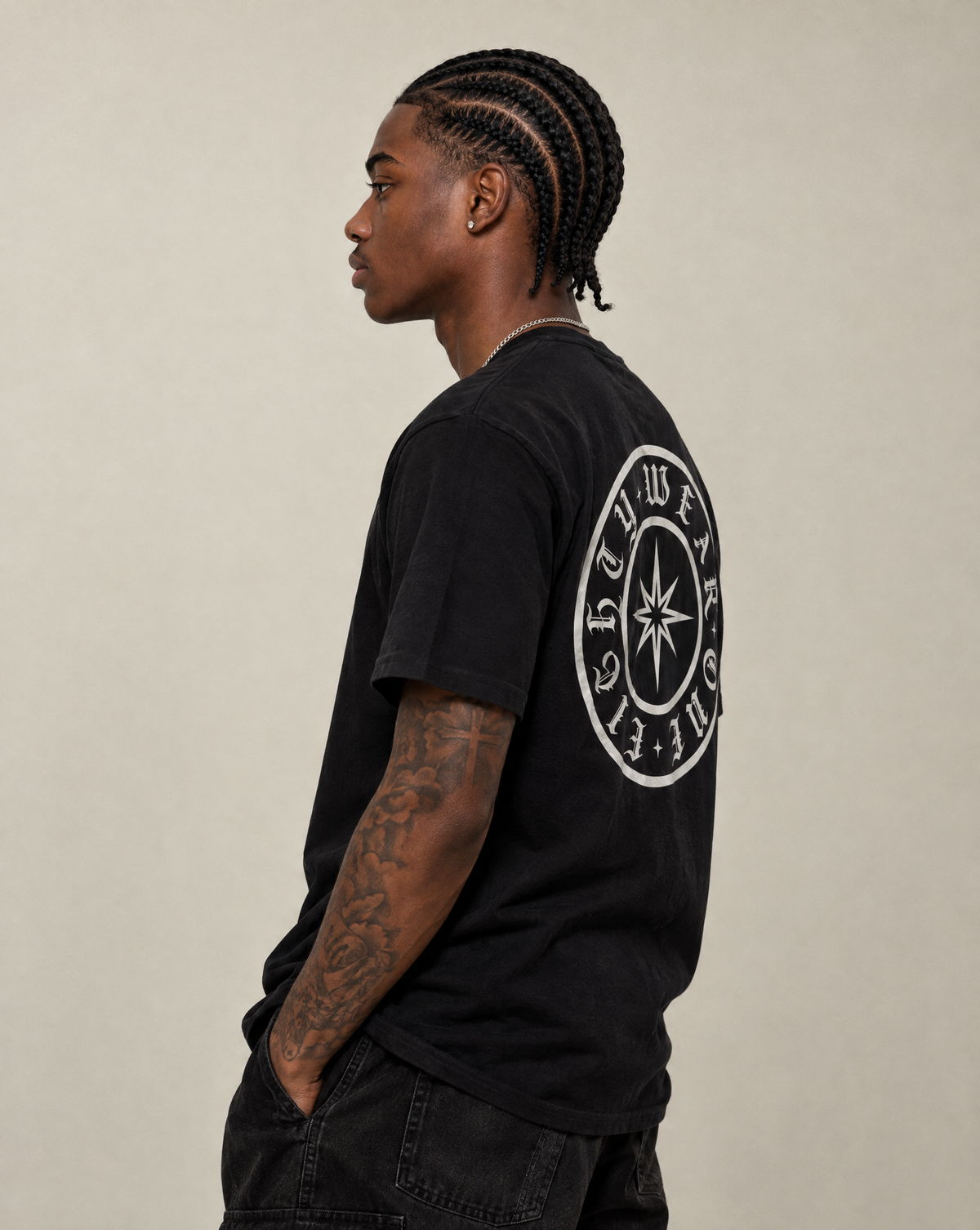 WEAR ONE EIGHTY T-SHIRT - BLACK/WHITE