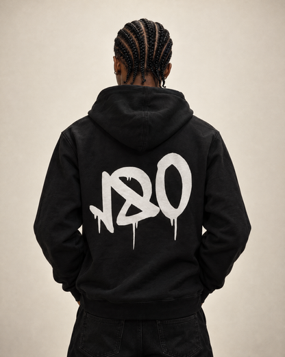 180 DRIP HOODIE - WHITE/PURPLE