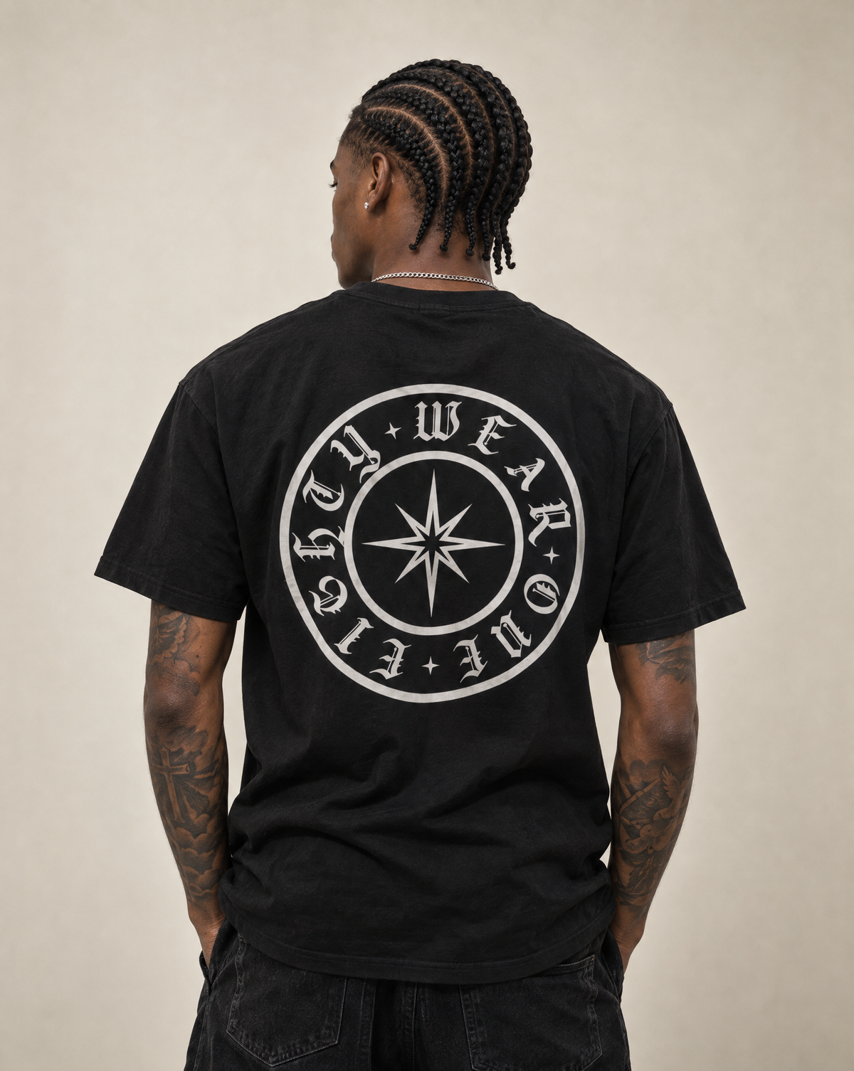 WEAR ONE EIGHTY T-SHIRT - BLACK/WHITE