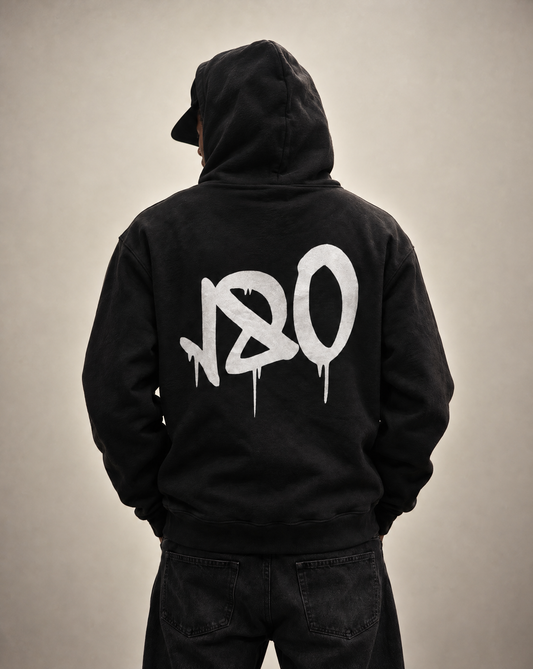 180 DRIP HOODIE - WHITE/PURPLE