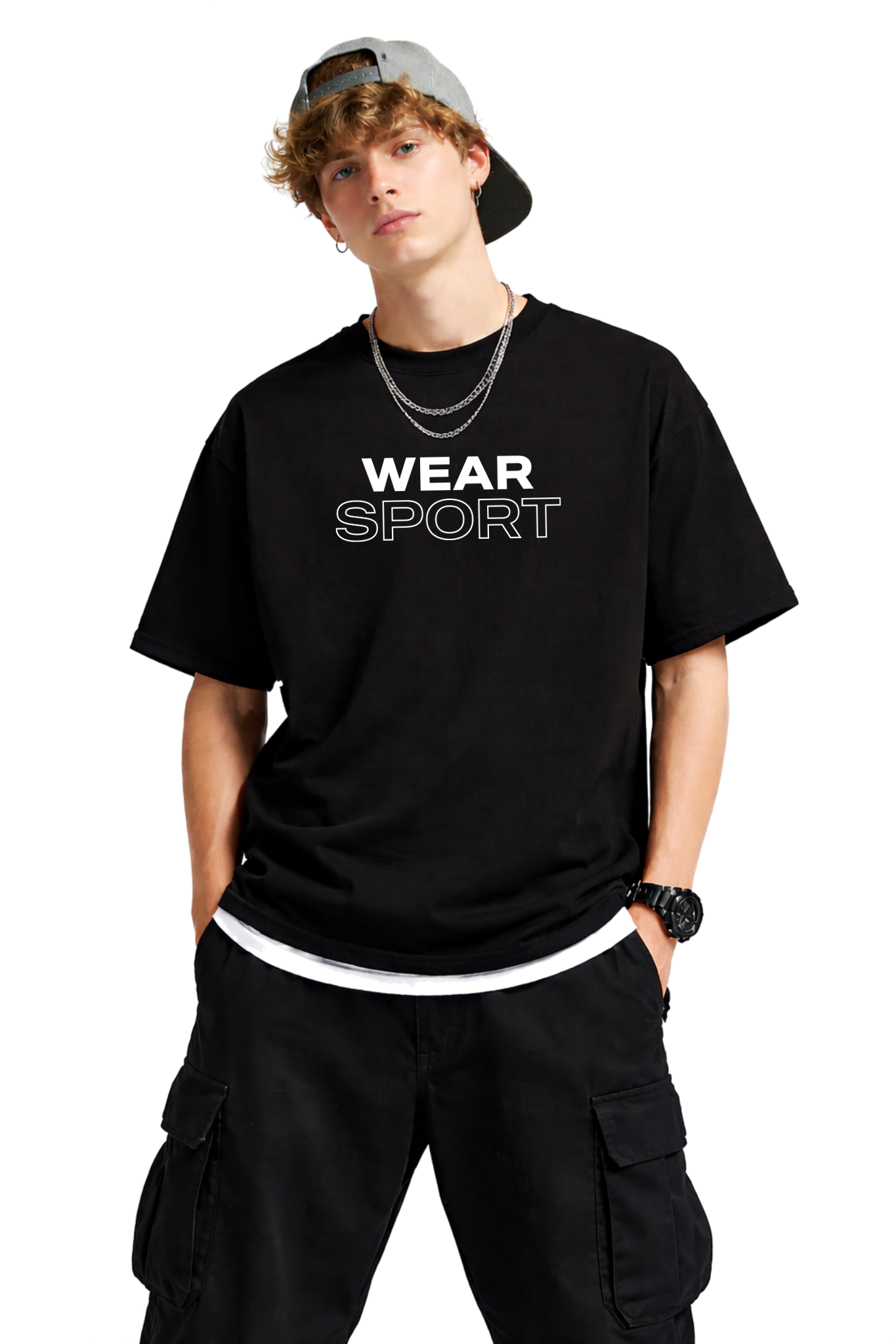 WEAR SPORT T-SHIRT - BLACK/WHITE