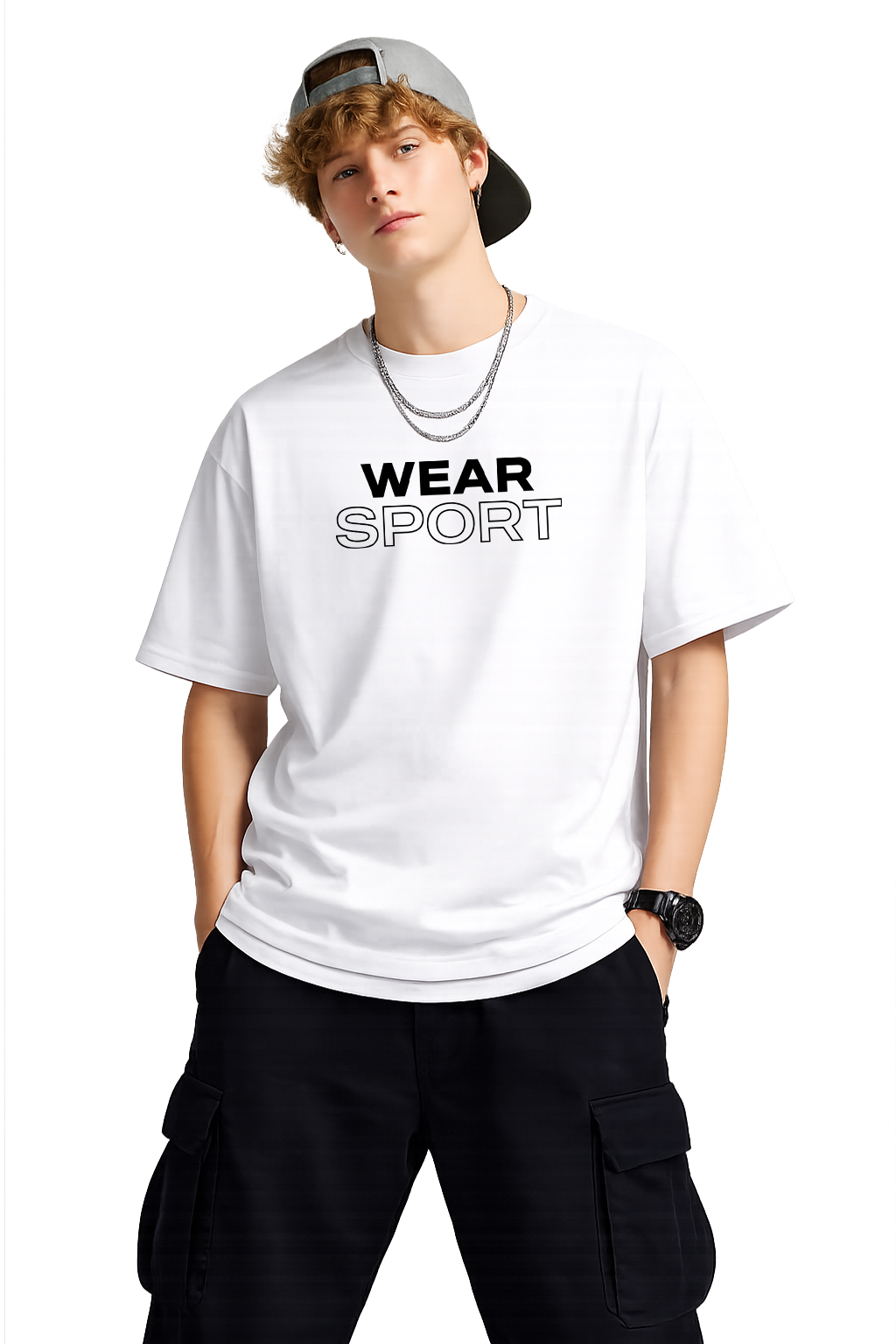 WEAR SPORT T-SHIRT - BLACK/WHITE