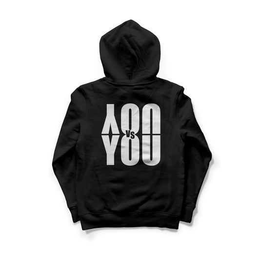 YOU VS YOU BLACK HOODIE - BLACK/WHITE